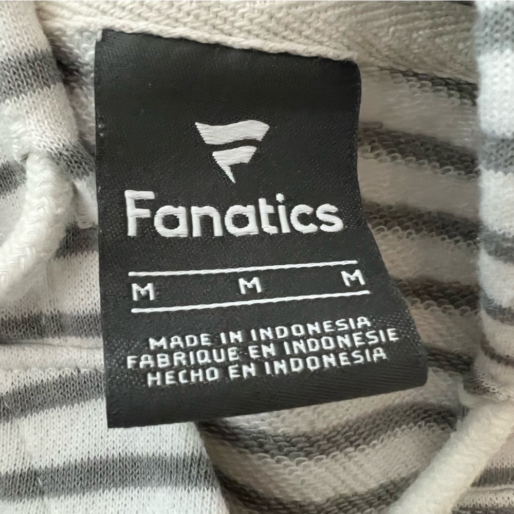 Fanatics Philadelphia Eagles Gray & White Striped Hoodie Sweatshirt Women’s M - Picture 9 of 11